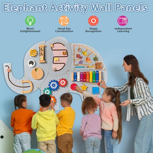 Elephant Activity Wall Panel for Sensory Learning