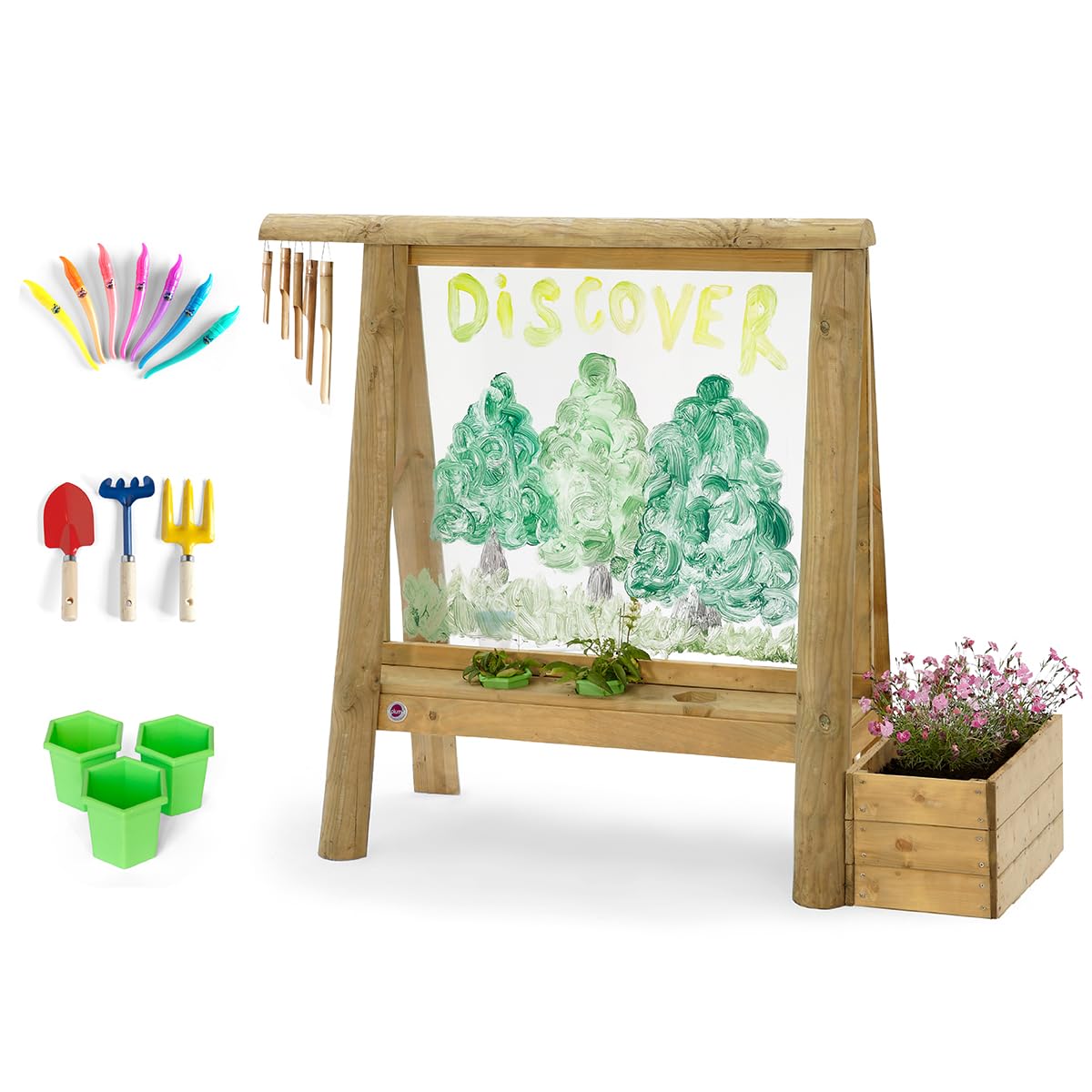 Outdoor Wooden Art Easel With Weatherproof Finish