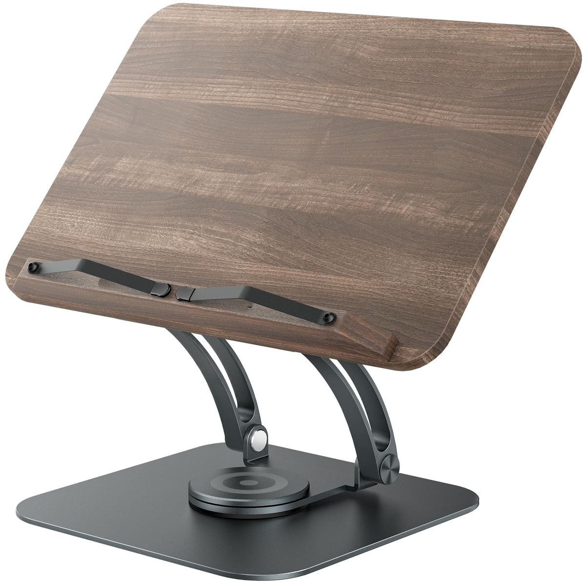 Adjustable Book Stand With 360° Swivel Base