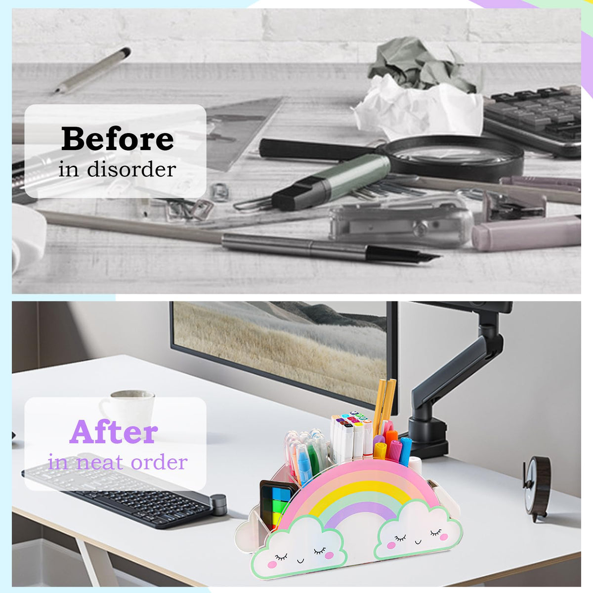 Kids Desk Organizer With Pencil Holder & Storage