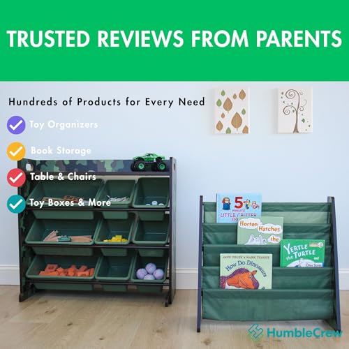Kids 4-Tier Sling Bookshelf With Deep Storage Pockets