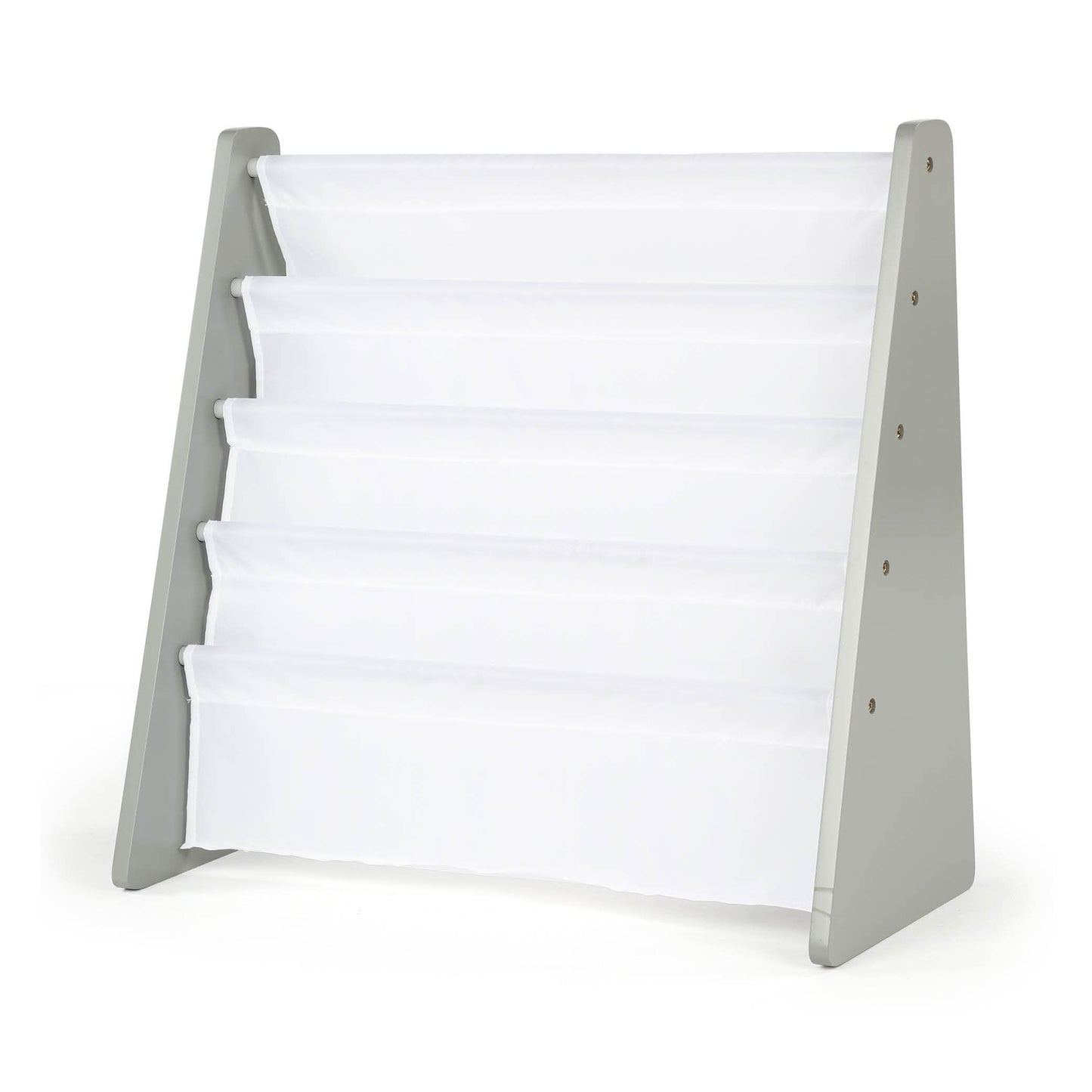 Kids 4-Tier Sling Bookshelf With Deep Storage Pockets