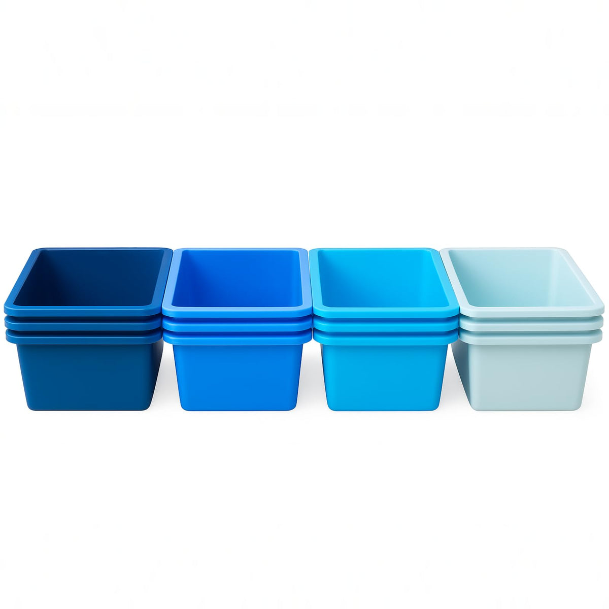 Plastic Cubby Storage Bins 12-Piece Set