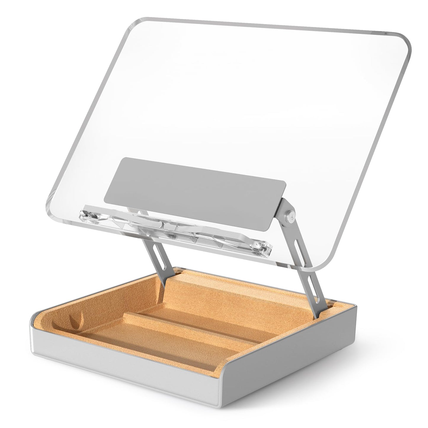Adjustable Wooden Book Stand With Built-In Storage