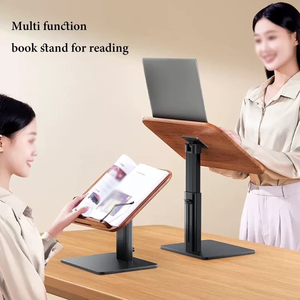 Adjustable Wooden Book Stand With Page Holder