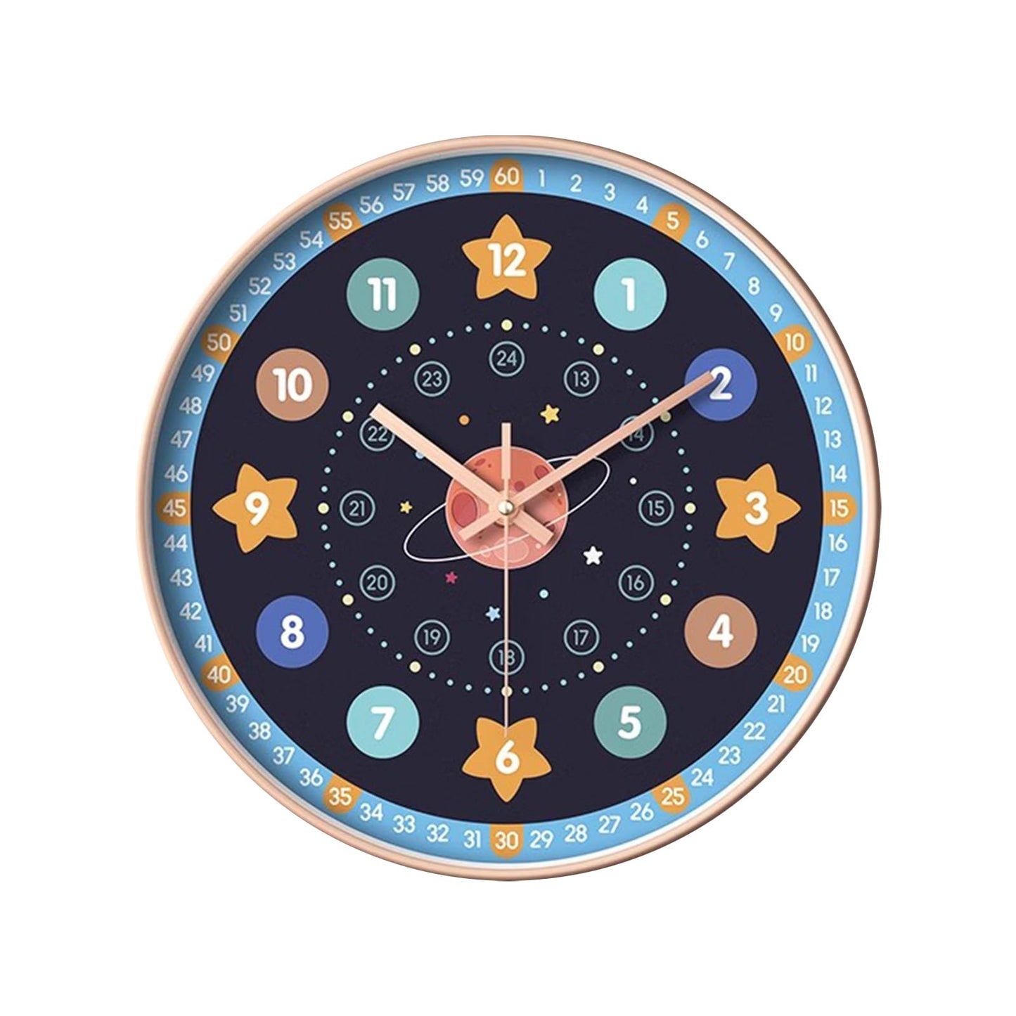 Kids Teaching Wall Clock With Easy-Read Numbers