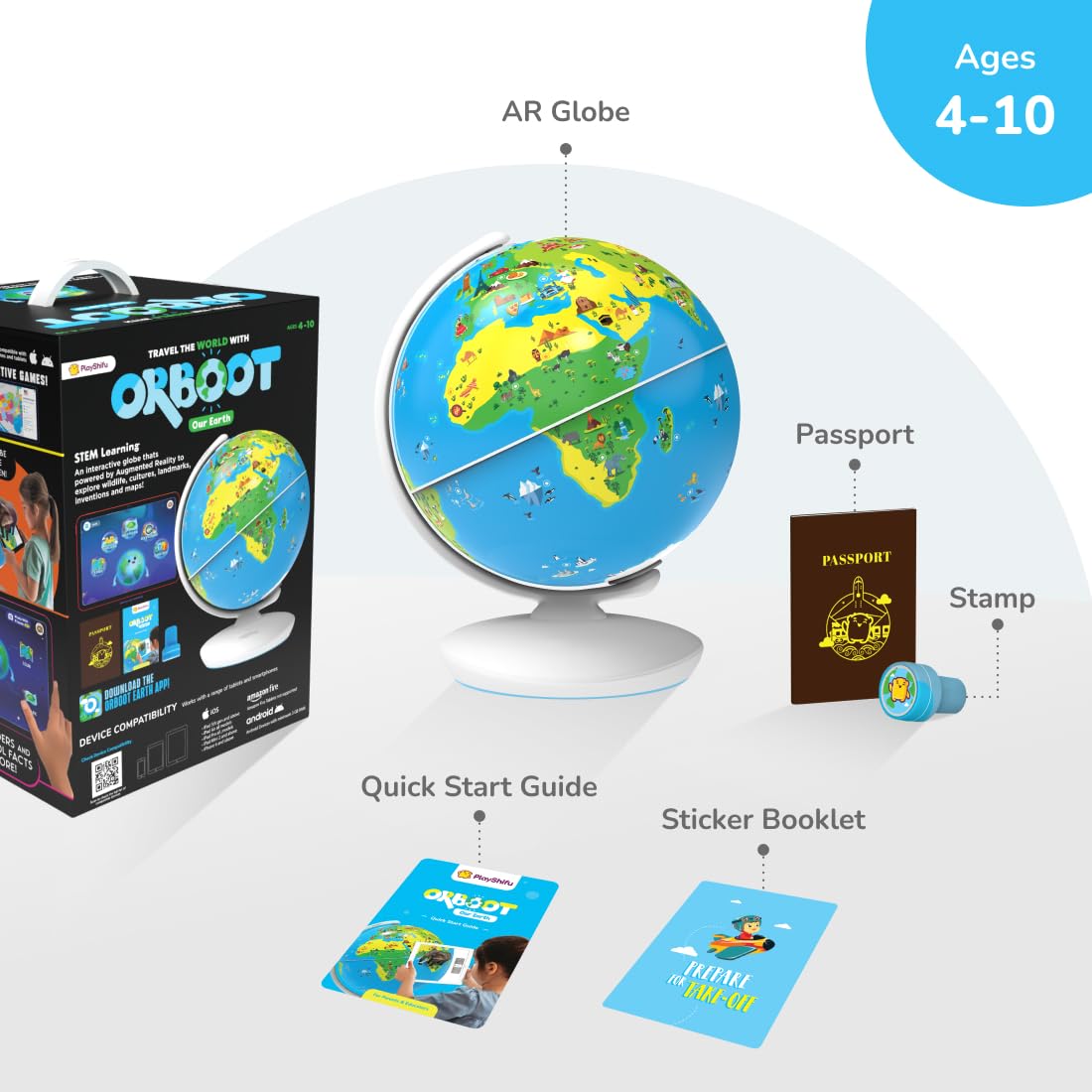 Interactive AR World Globe With 1000+ Learning Facts