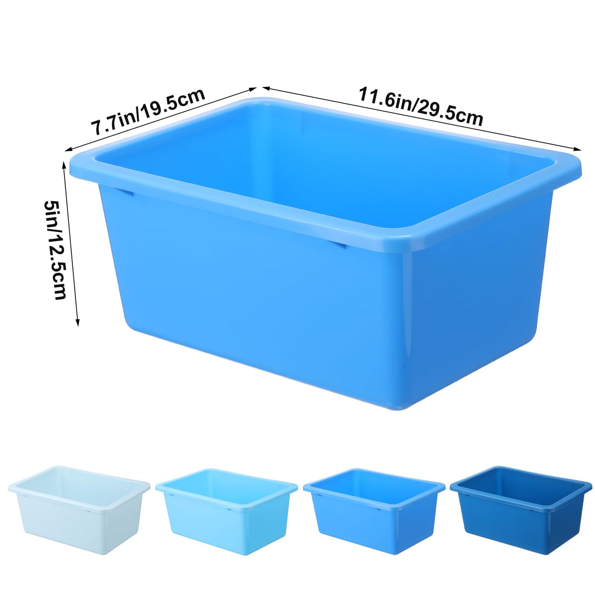 Plastic Cubby Storage Bins 12-Piece Set