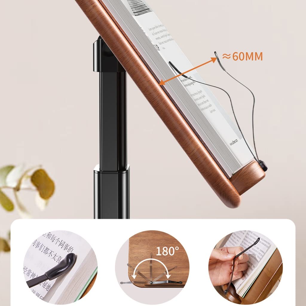 Adjustable Wooden Book Stand With Page Holder