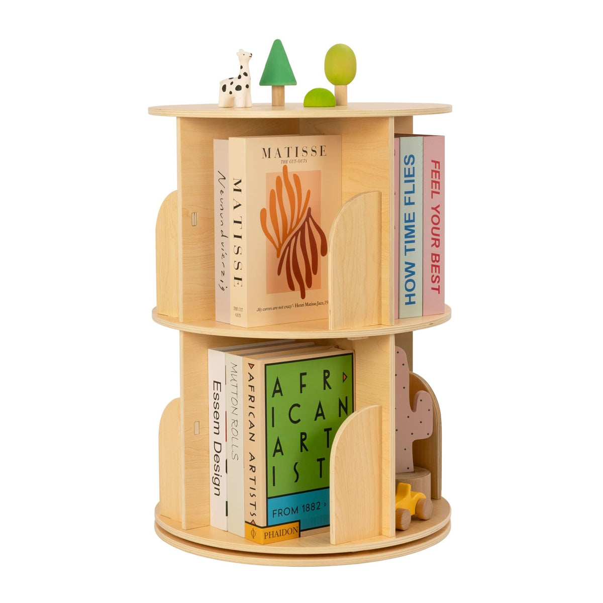 Rotating Bookshelf Tower for Kids’ Book Storage