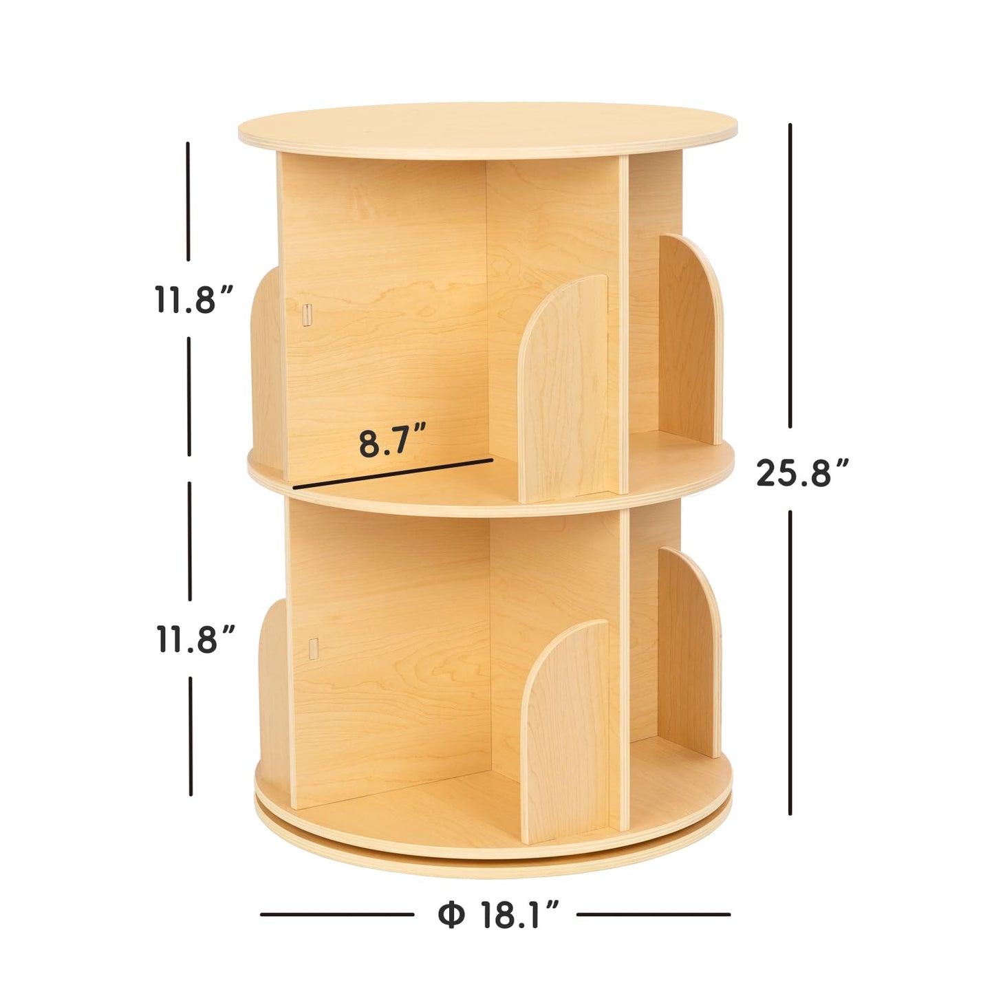 Rotating Bookshelf Tower for Kids’ Book Storage