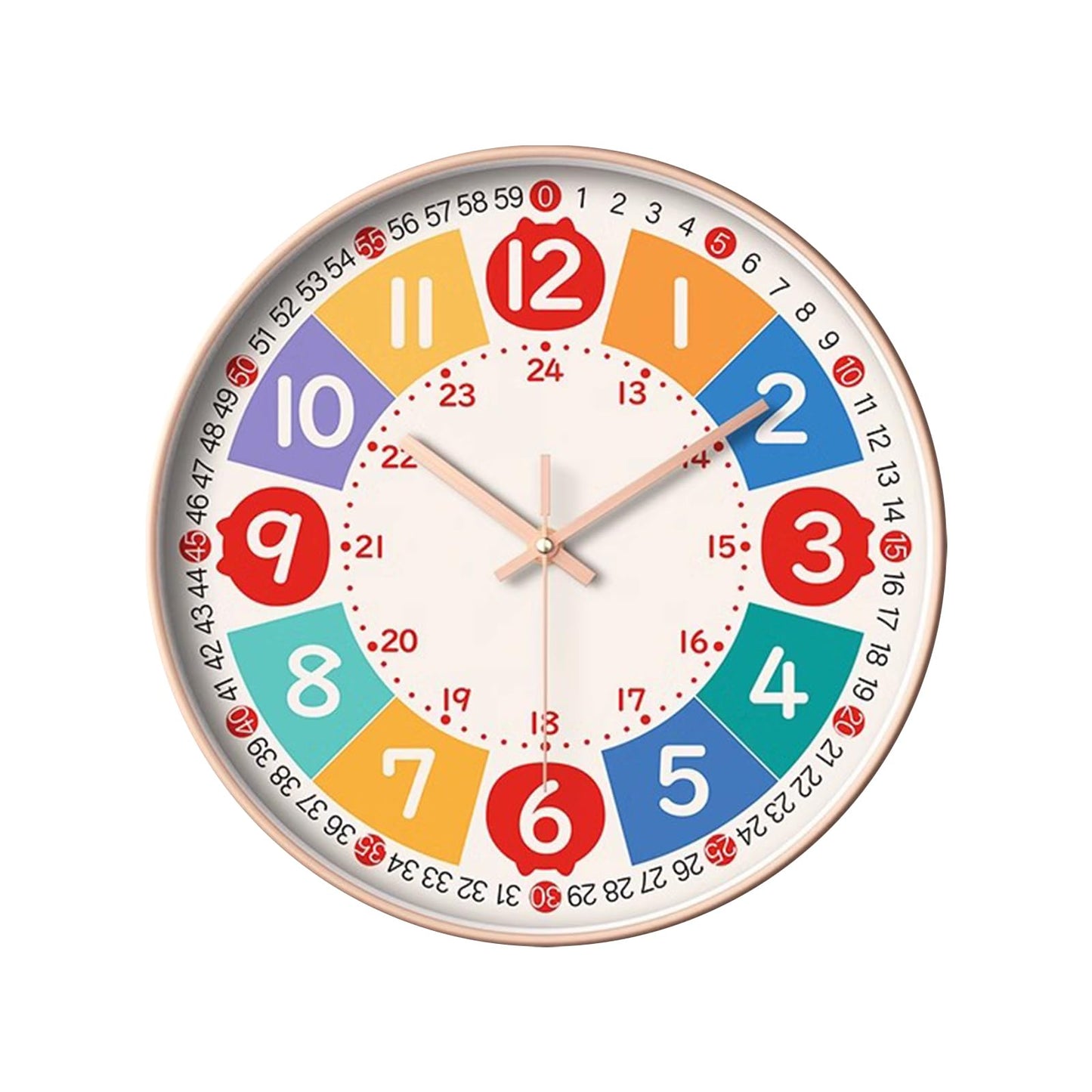 Kids Teaching Wall Clock With Easy-Read Numbers