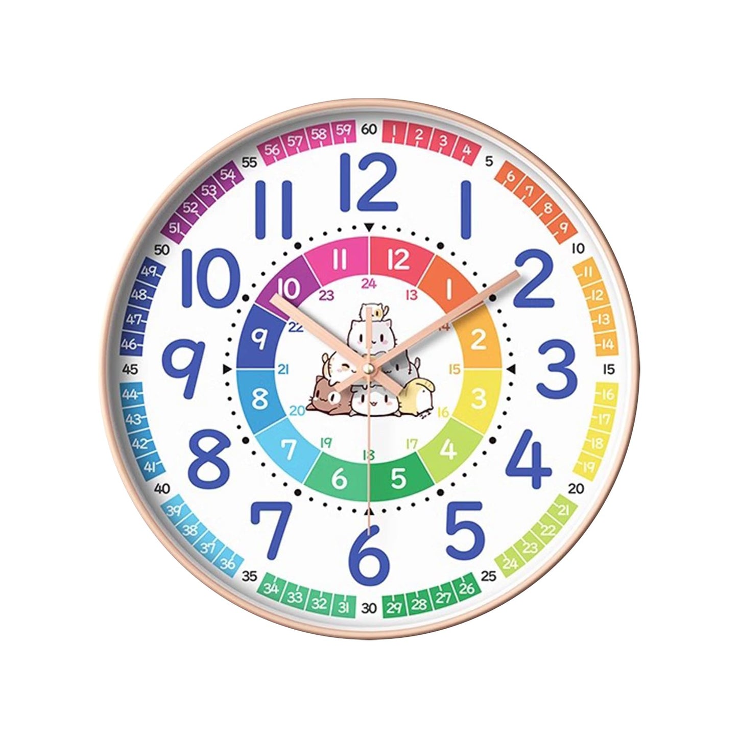 Kids Teaching Wall Clock With Easy-Read Numbers