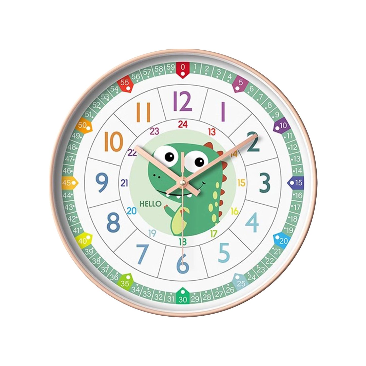 Kids Teaching Wall Clock With Easy-Read Numbers