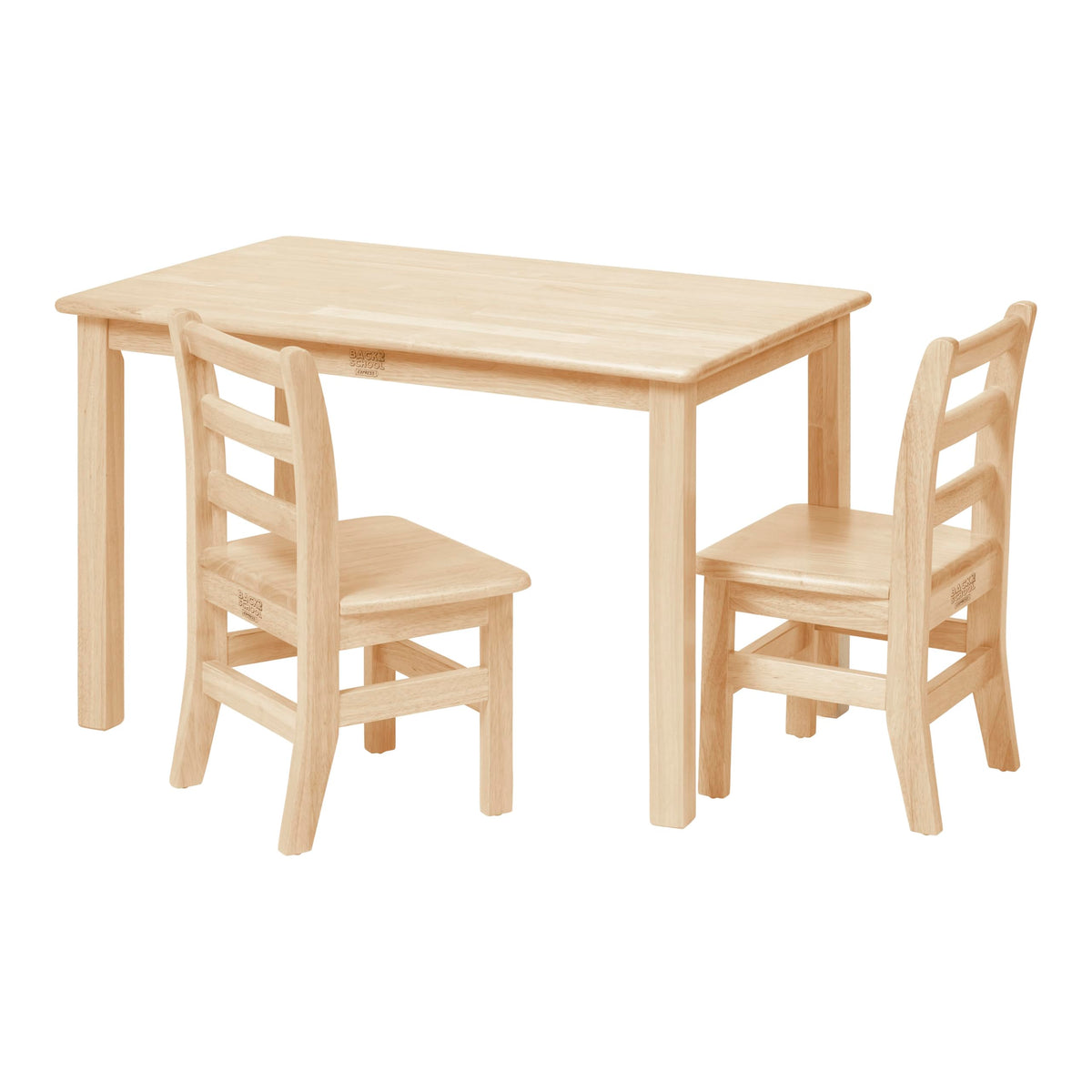 Kids Wooden Table & Chairs 3-Piece Set
