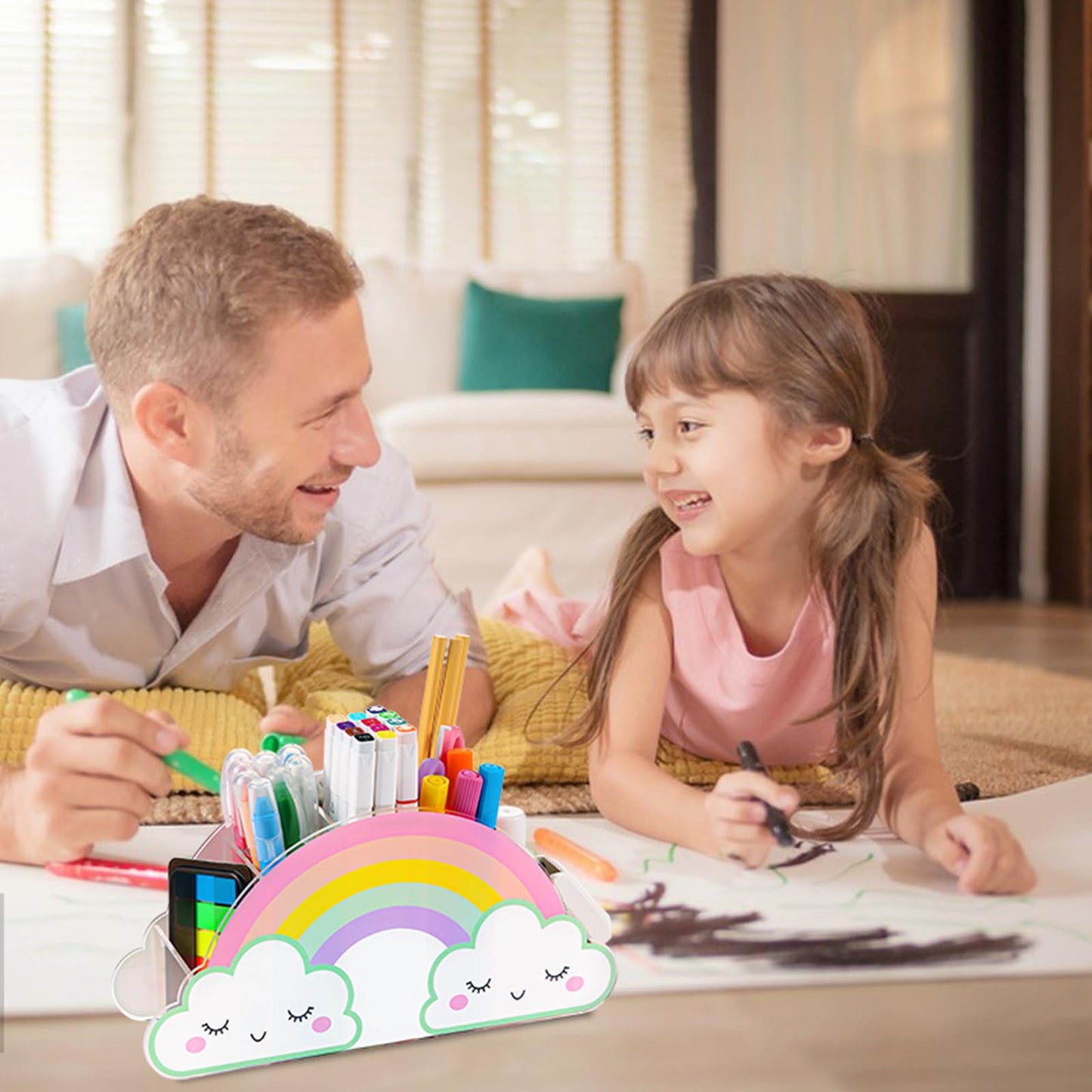 Kids Desk Organizer With Pencil Holder & Storage