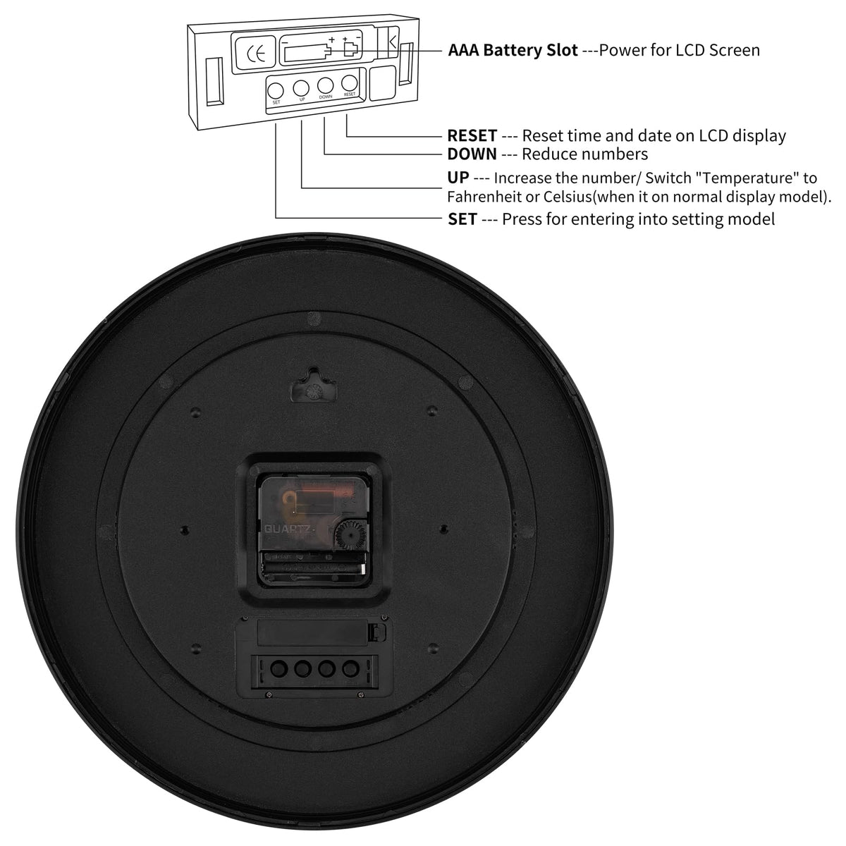 Silent Learning Wall Clock for Kids’ Time Practice
