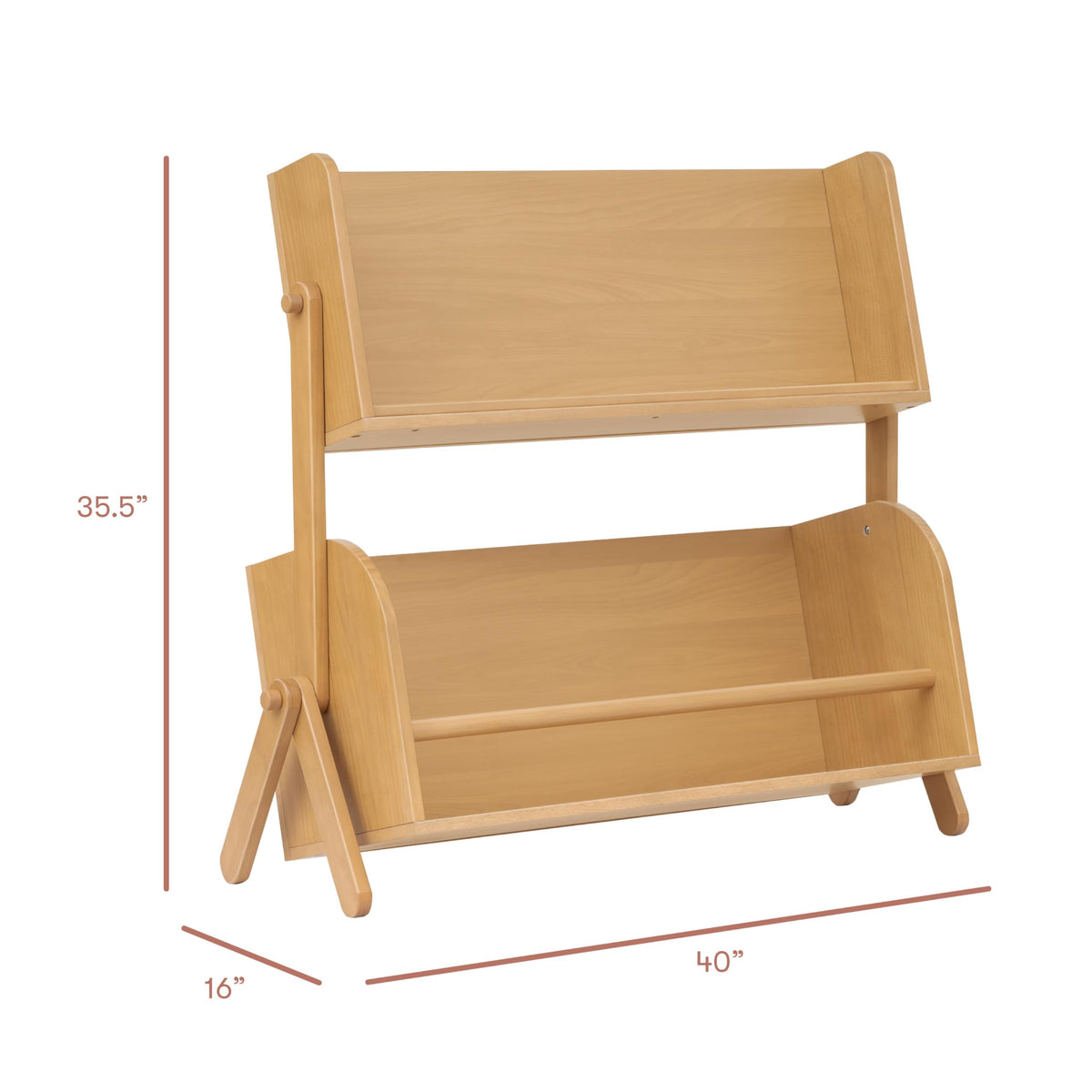 Kids Storage Bookshelf With Open Display Shelves