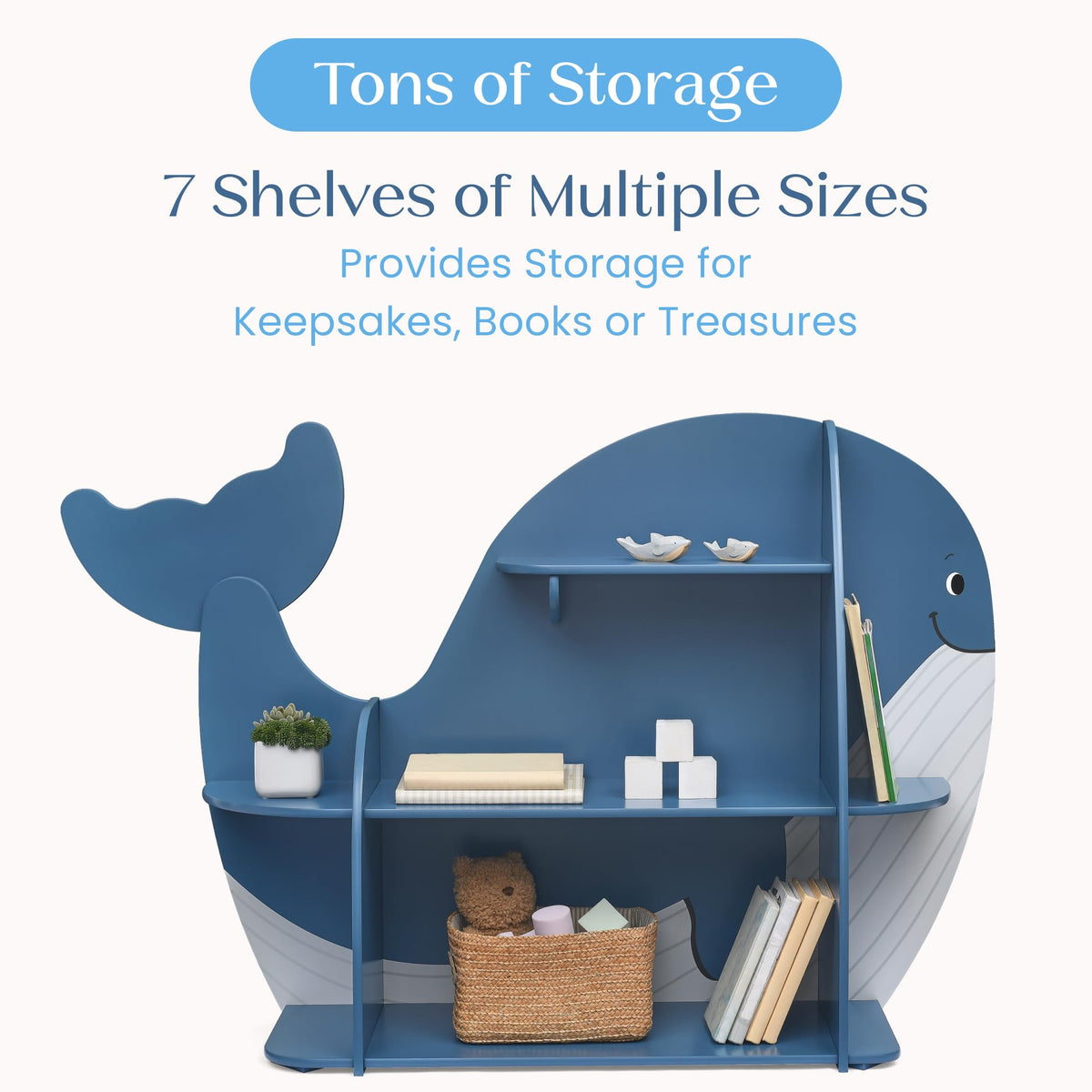 Kids Bookcase With Open Shelves for Easy Storage