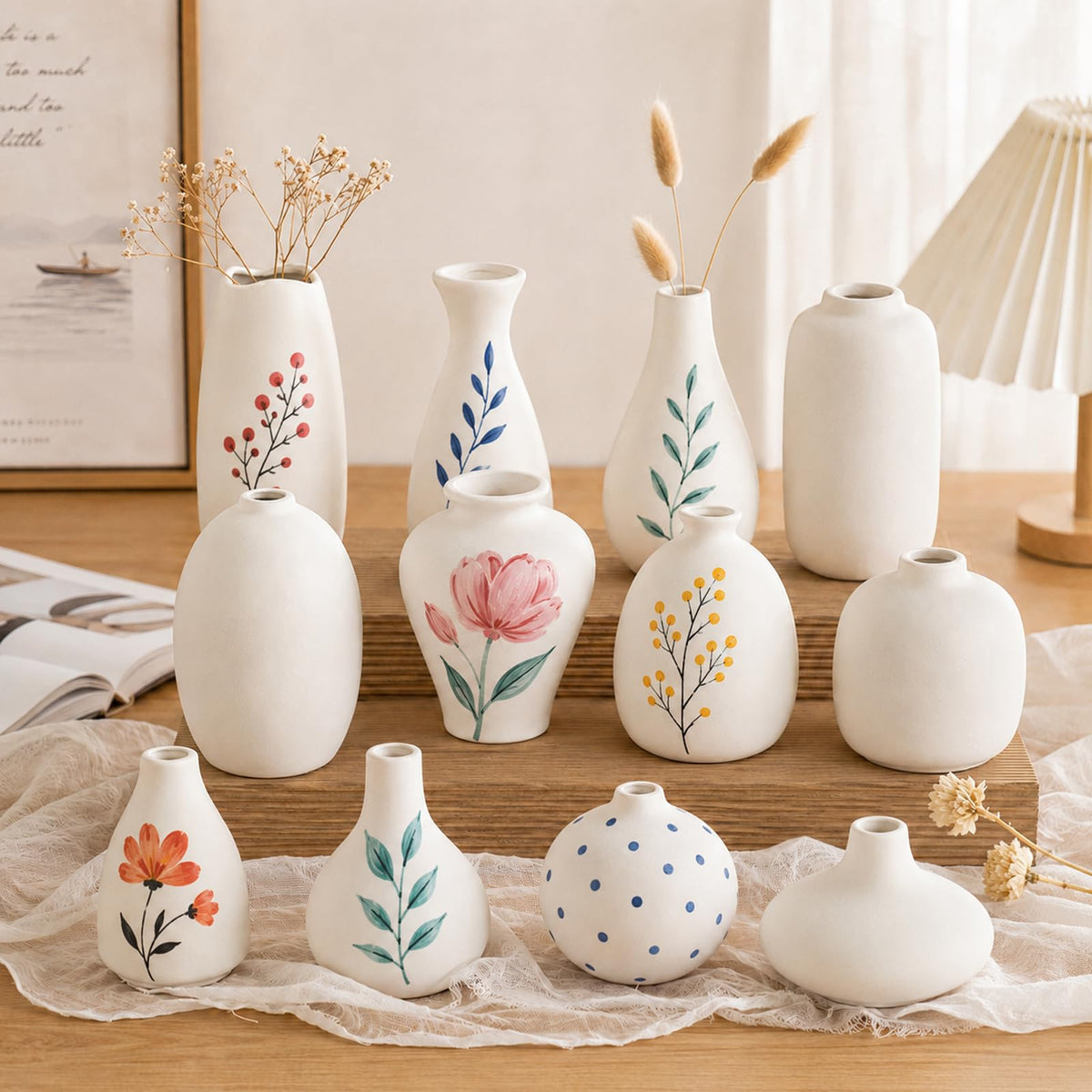 DIY Ceramic Vase Painting Kit 12-Piece Set