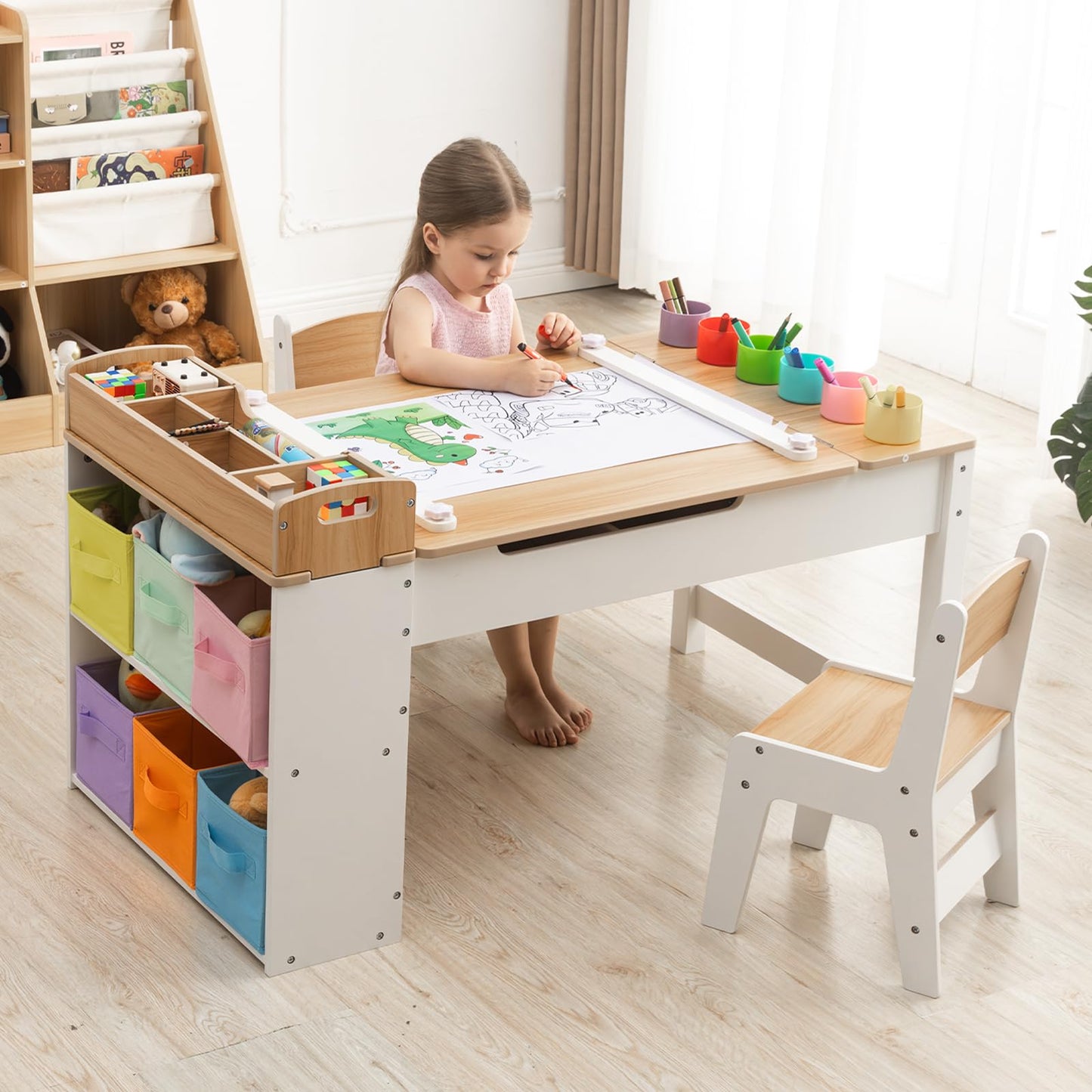 2-in-1 Kids Art Table for Creative Learning