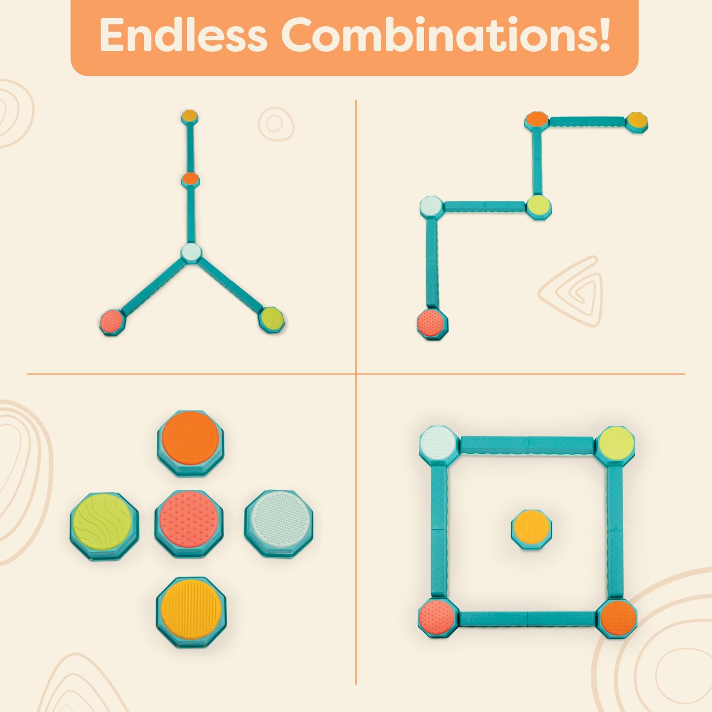 Kids Balance & Play Set With Musical Pod