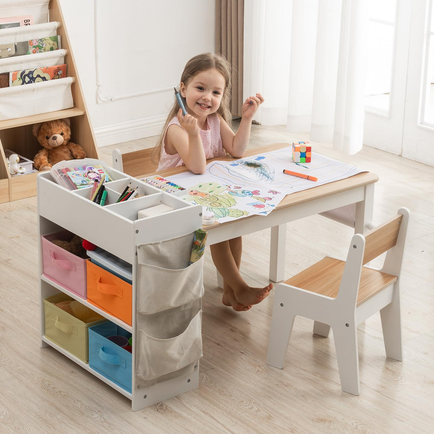 2-in-1 Kids Art Table for Creative Learning