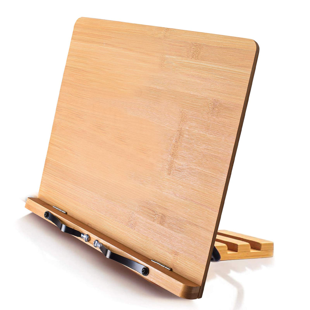 Bamboo Book Stand for Reading & Cookbooks