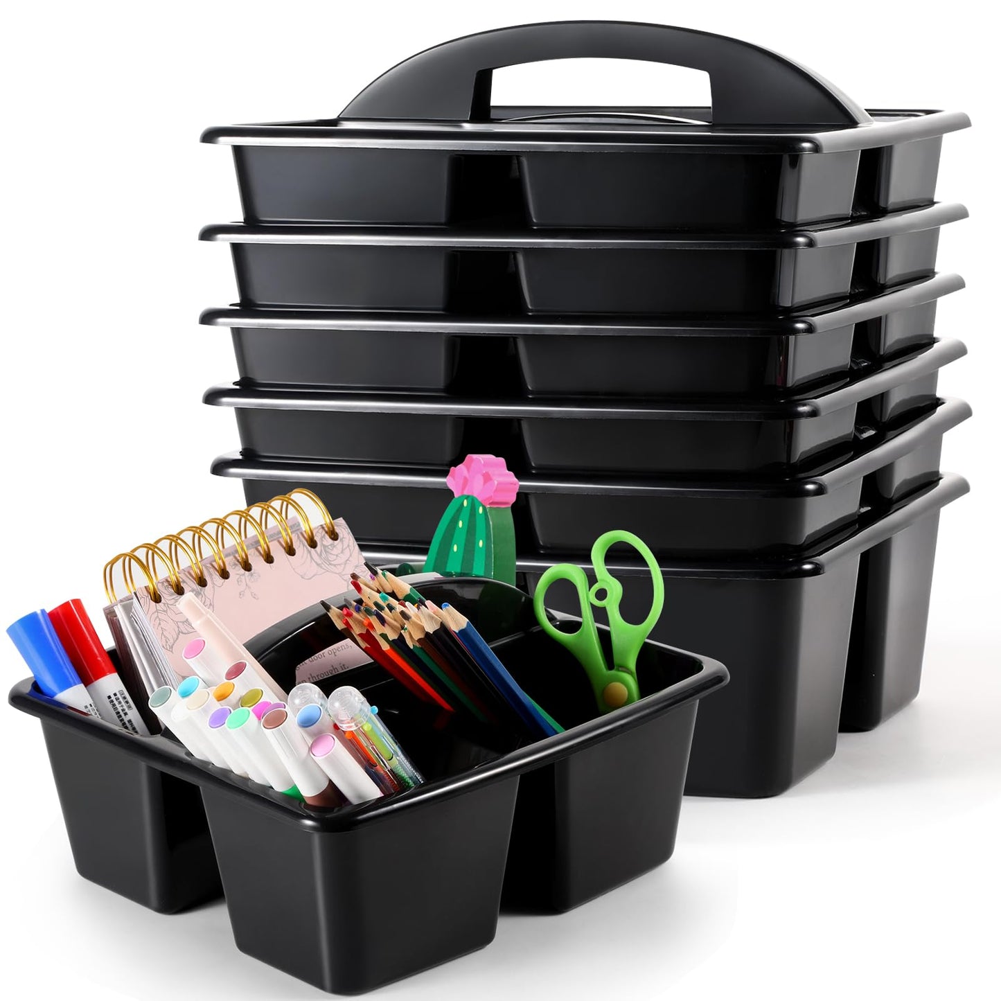 Classroom Storage Caddy 6-Pack With 3 Compartments