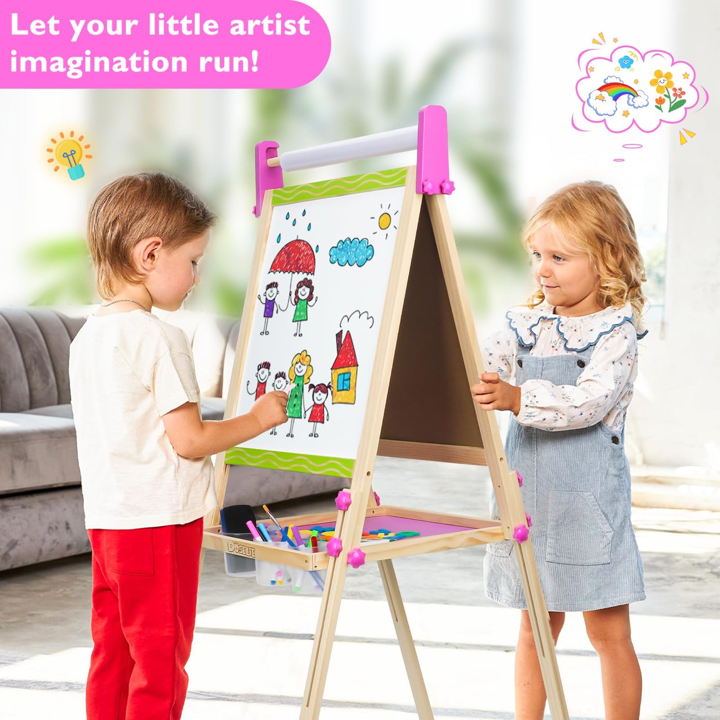 Kids Art Easel for Drawing & Creative Play