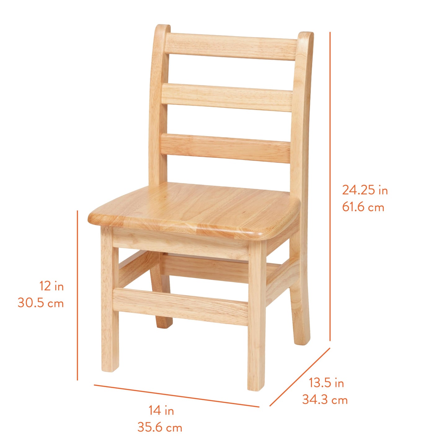 Kids Wooden Table & Chairs 3-Piece Set