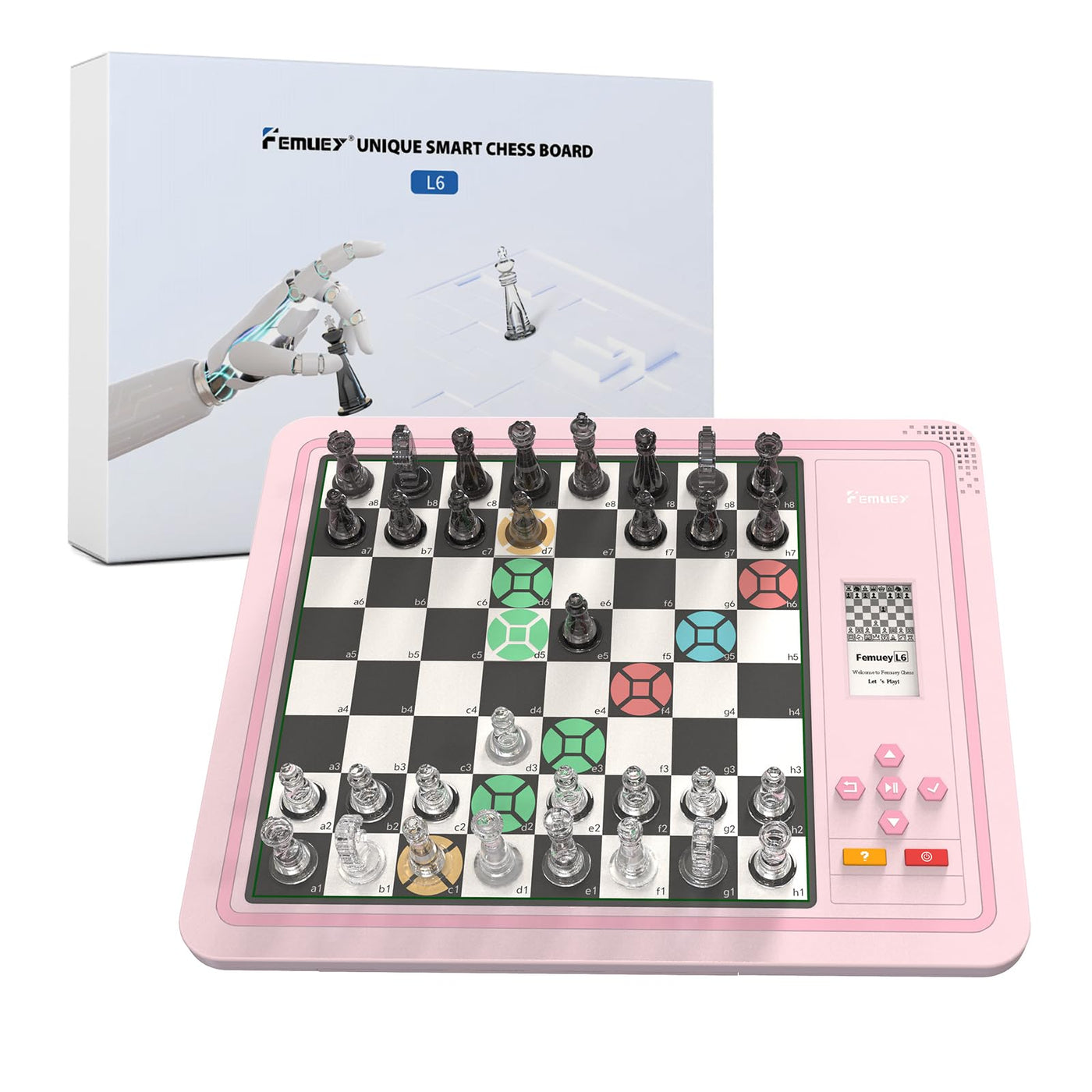 Electronic Chess Set With LED Training Mode