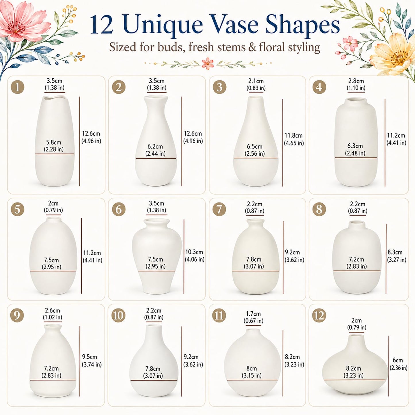 DIY Ceramic Vase Painting Kit 12-Piece Set