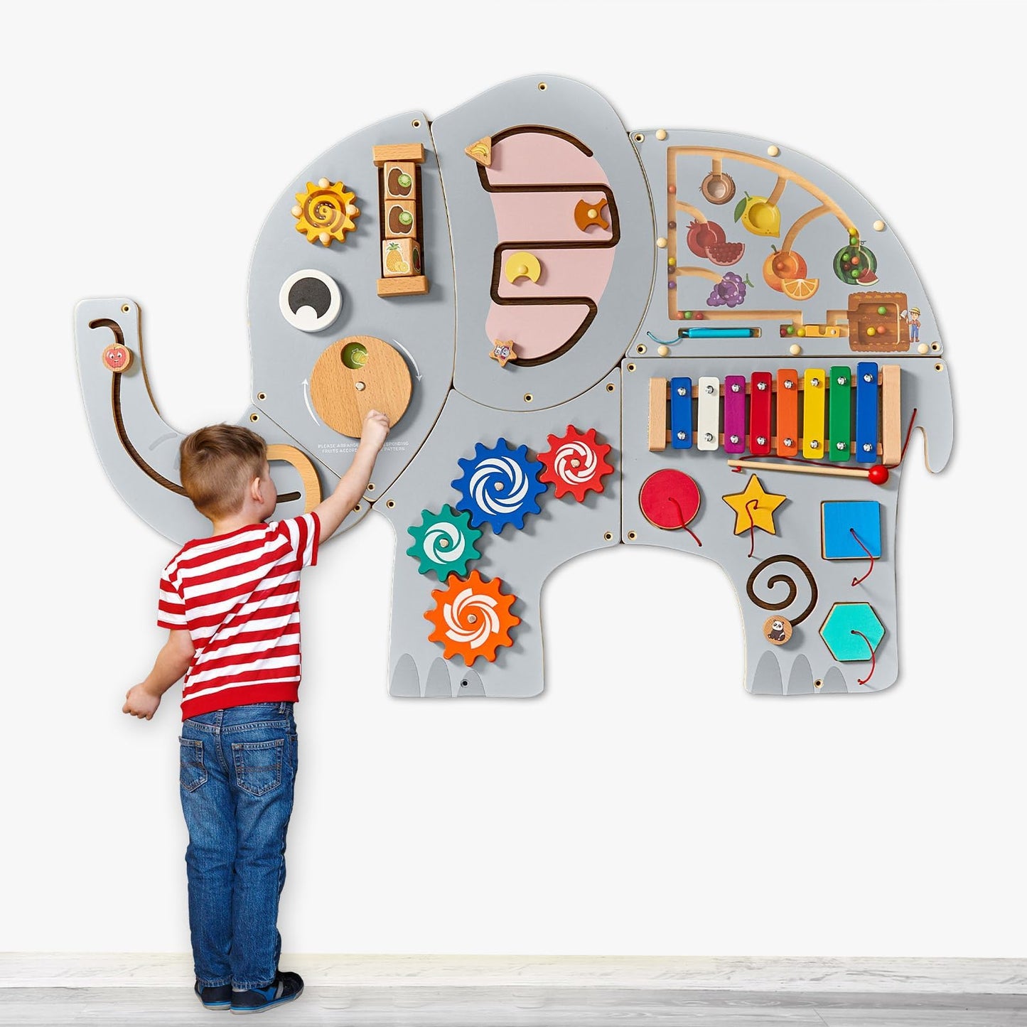 Elephant Activity Wall Panel for Sensory Learning