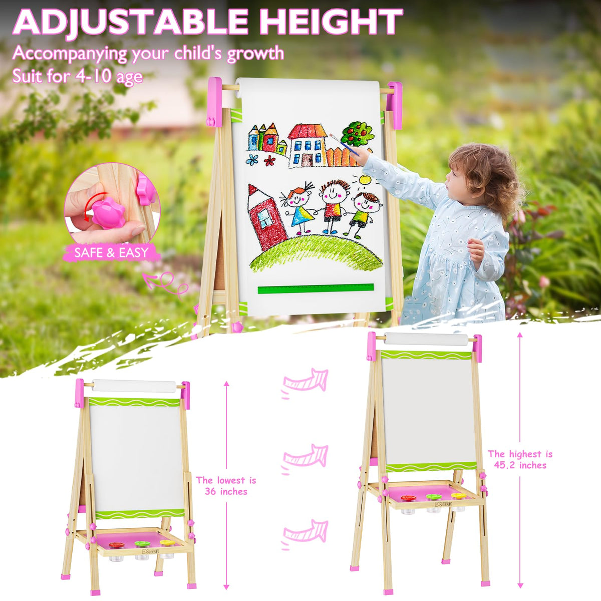 Kids Art Easel for Drawing & Creative Play