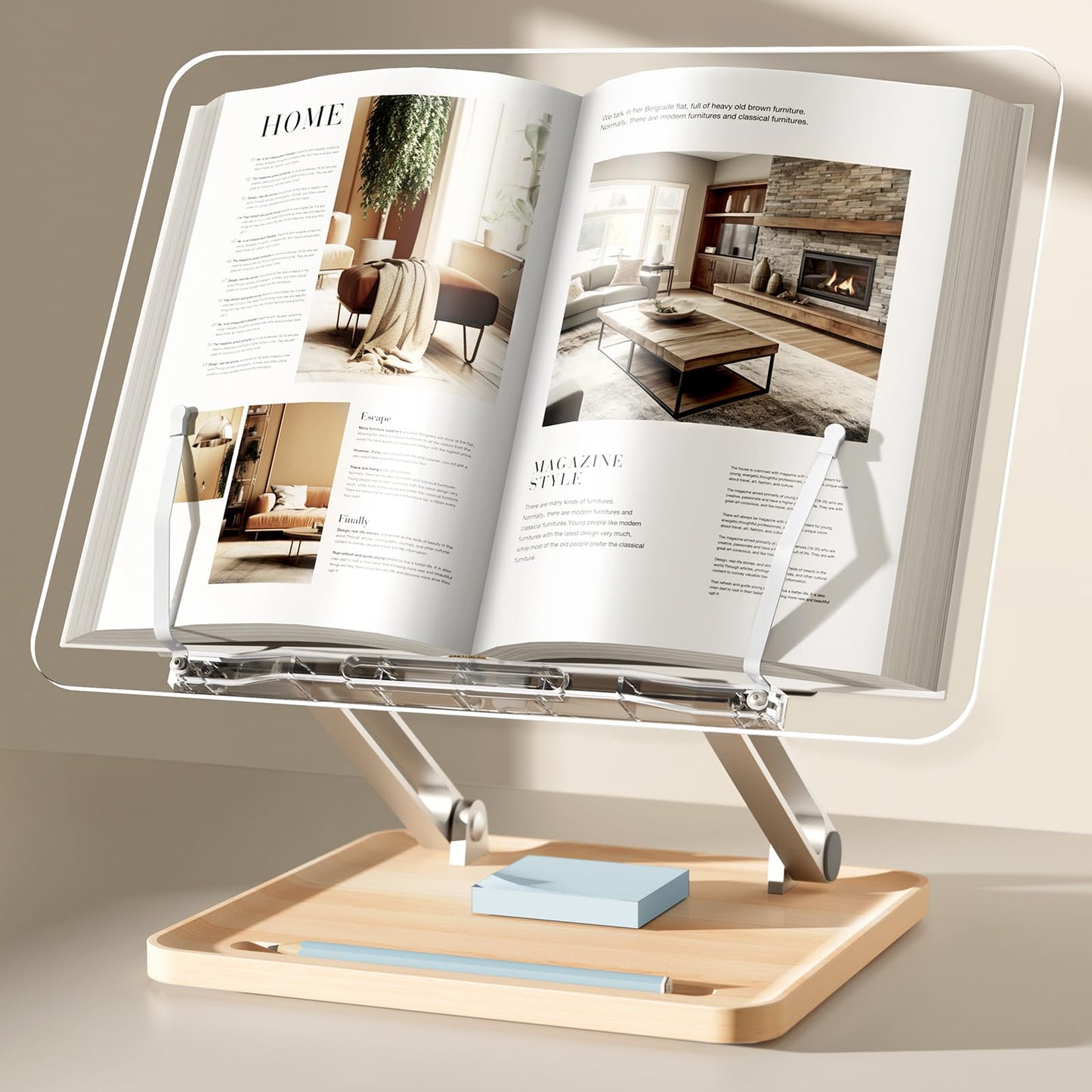 Adjustable Book Stand for Hands-Free Reading