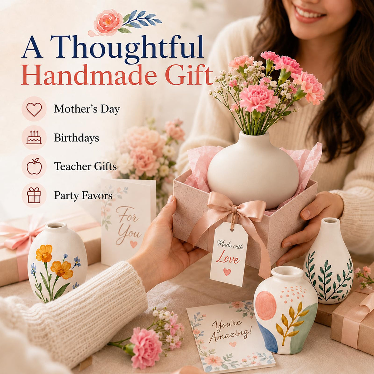 DIY Ceramic Vase Painting Kit 12-Piece Set