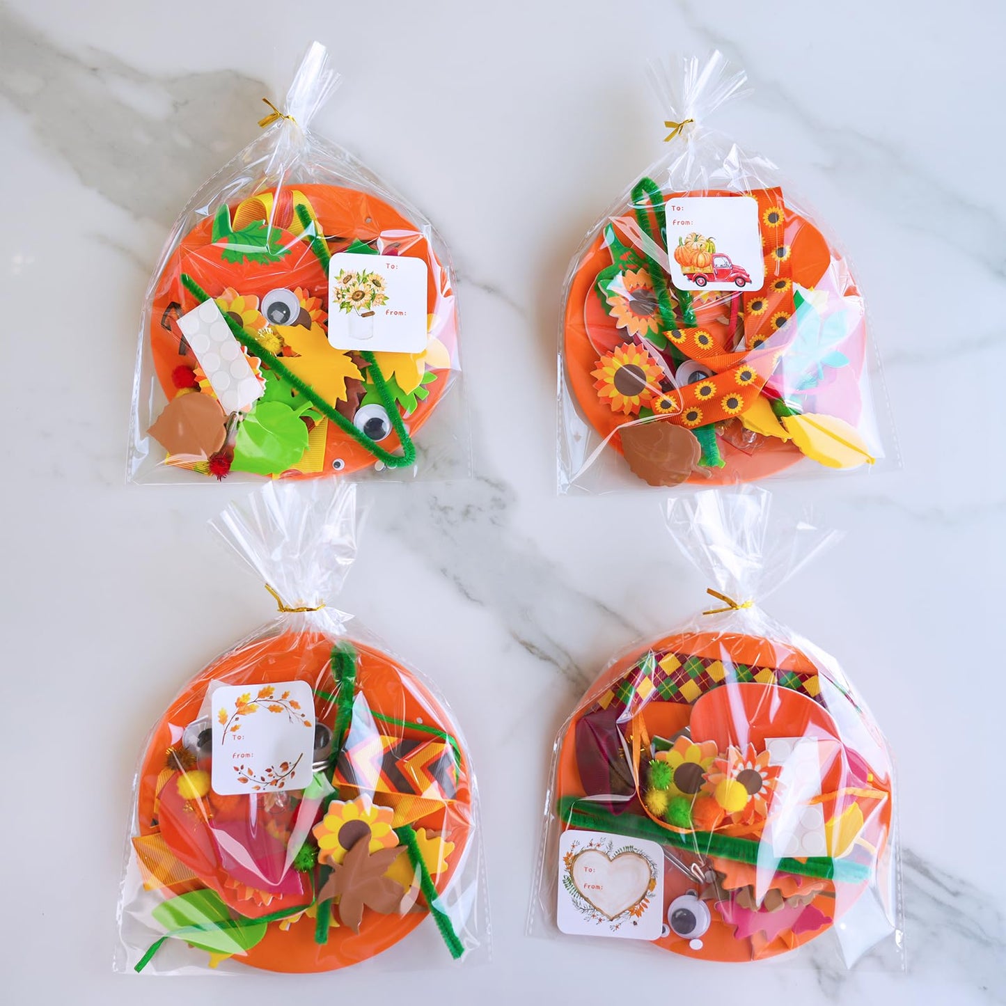 Kids Fall Craft Kit 12-Set With Foam Decorations