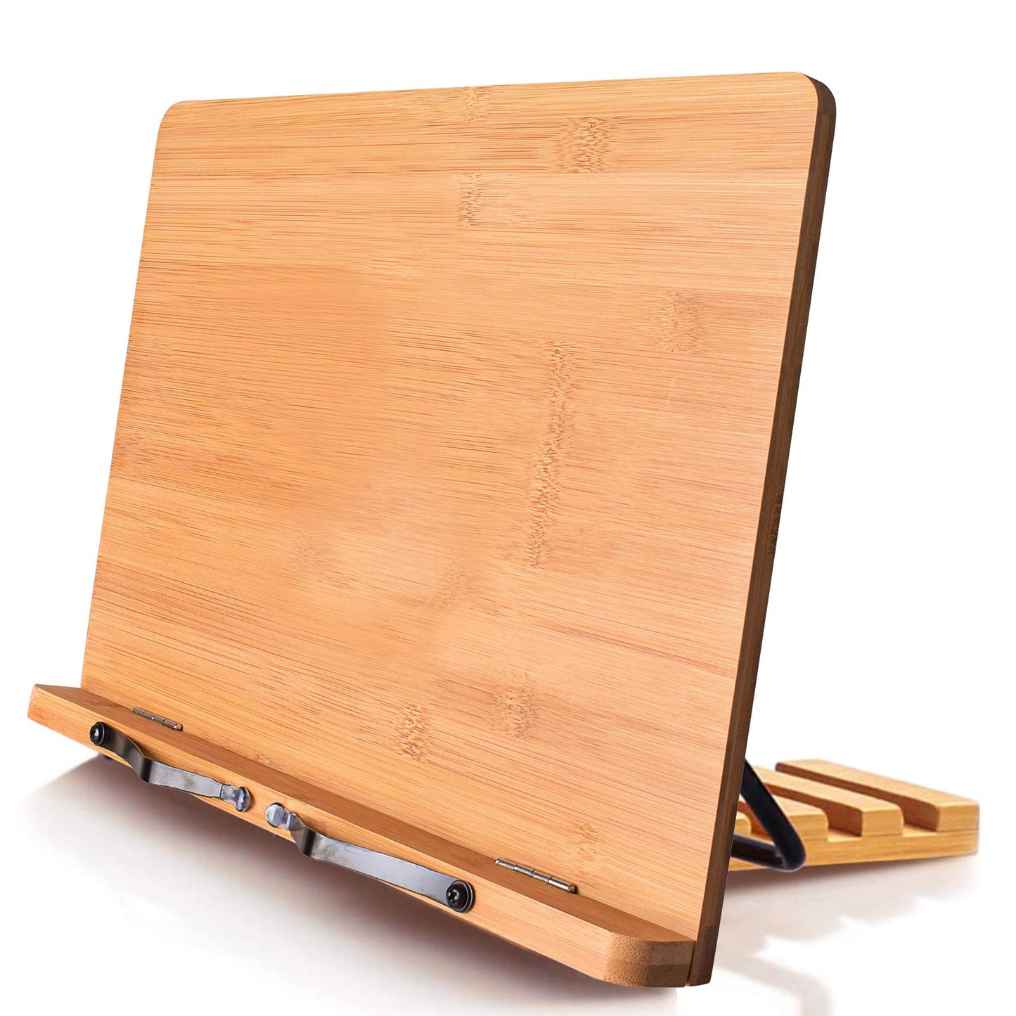 Bamboo Book Stand for Reading & Cookbooks