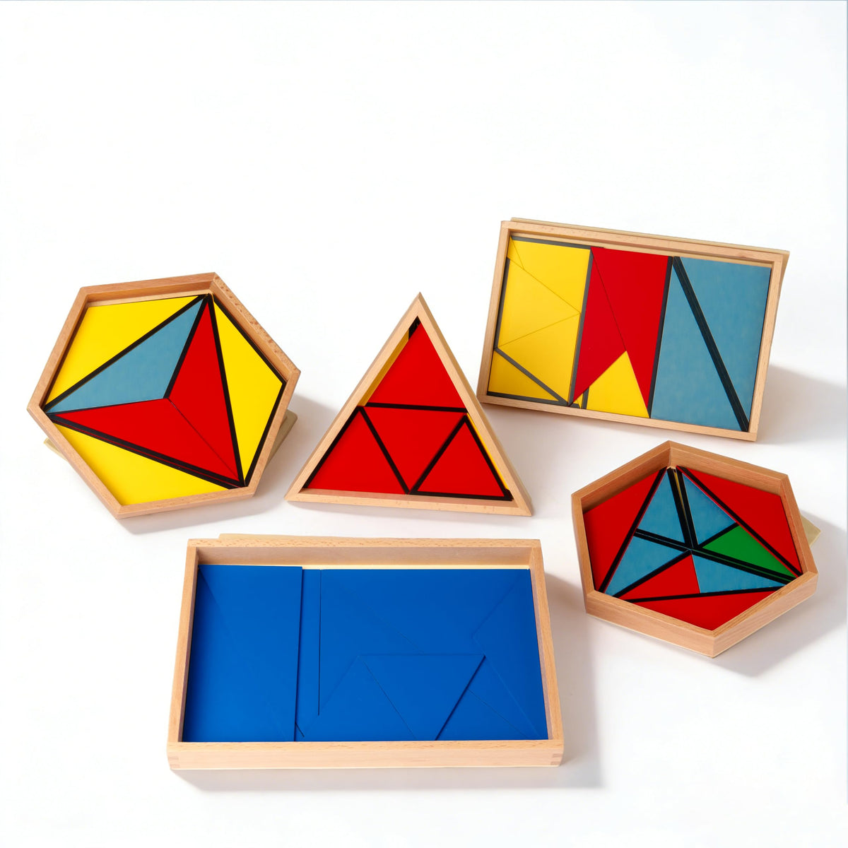Montessori Constructive Triangles 5-Piece Box Set