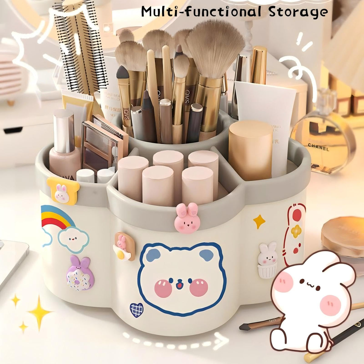 360° Rotating Pen Holder With 6 Storage Slots