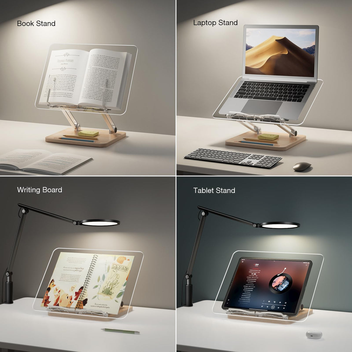 Adjustable Book Stand for Hands-Free Reading