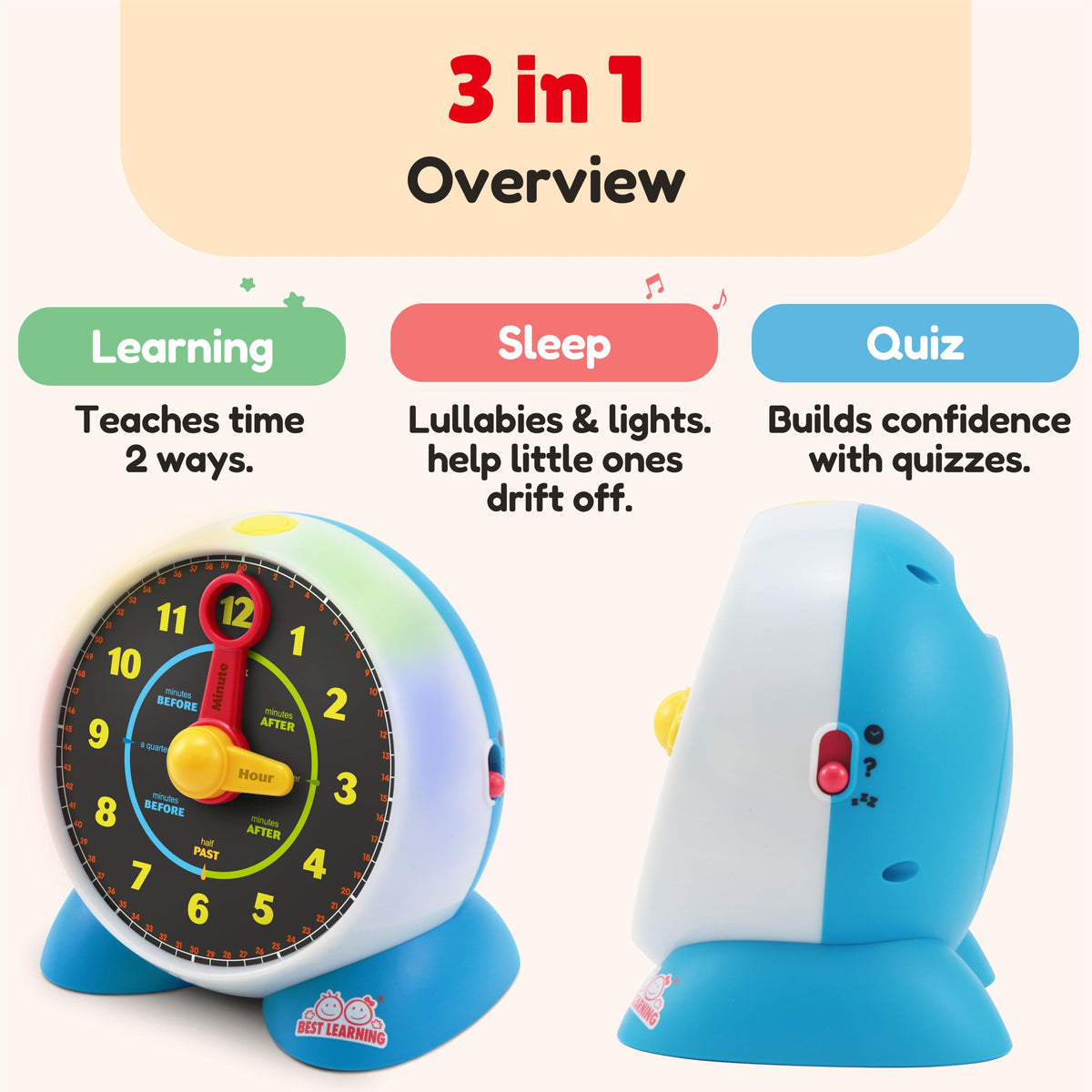 Talking Learning Clock for Kids’ Time Practice