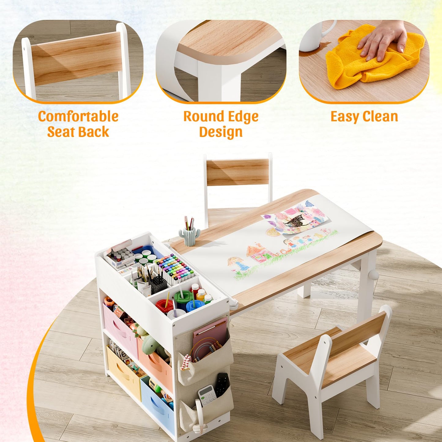 2-in-1 Kids Art Table for Creative Learning