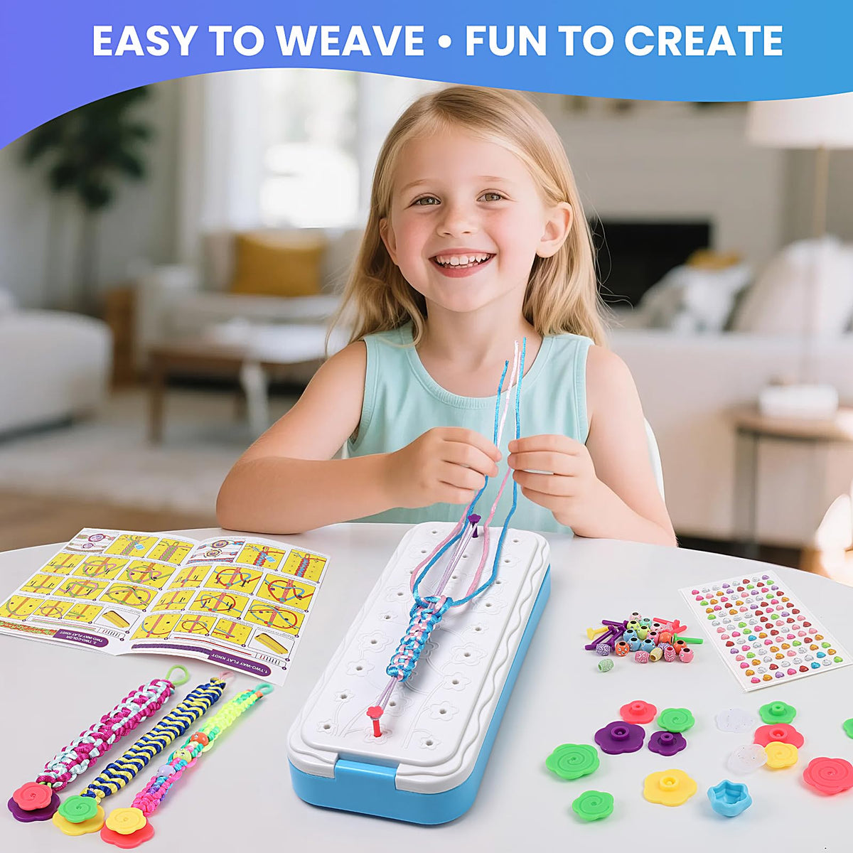 Friendship Bracelet Making Kit for Creative Play