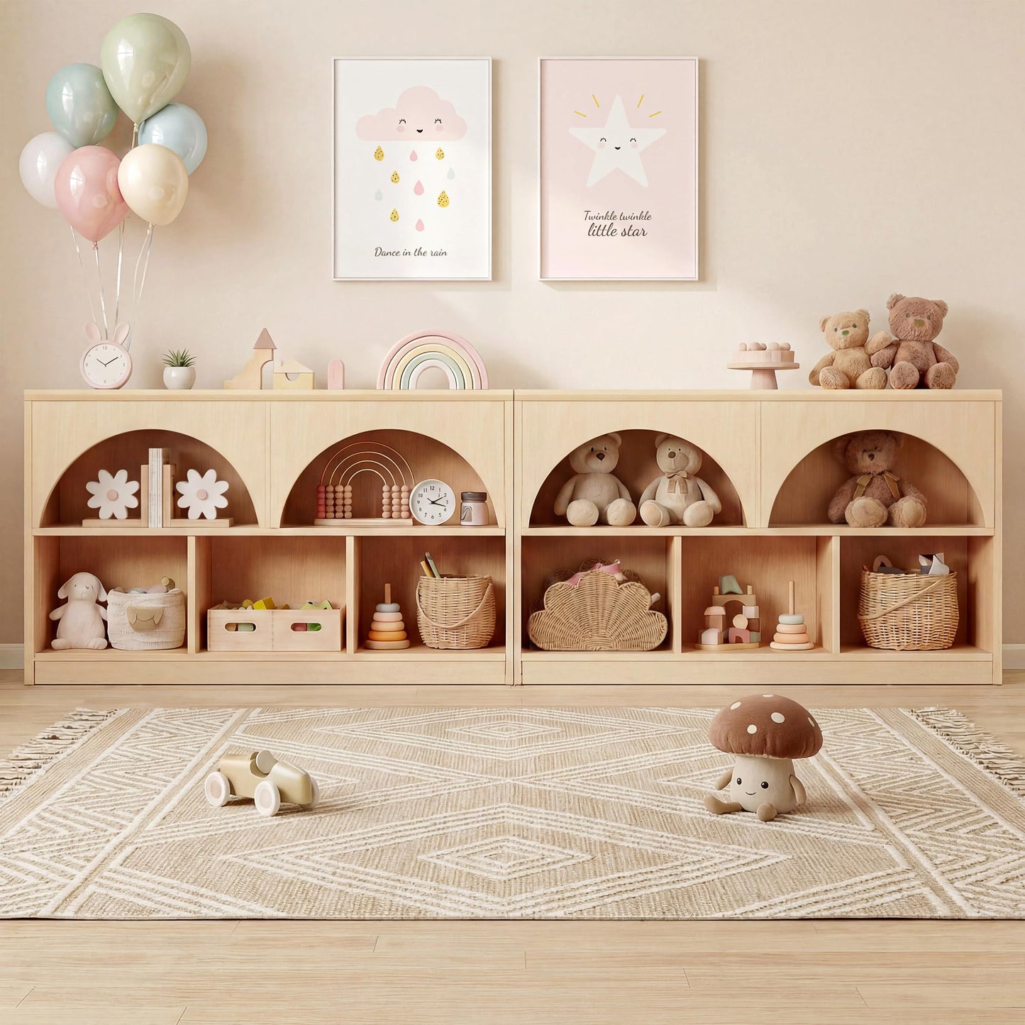 Kids Toy Storage Organizer With Bookshelf & Drawers