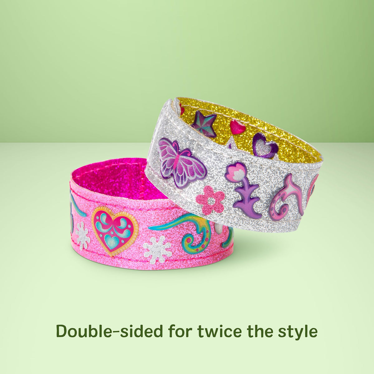 Kids Bracelet Craft Kit With 100+ Sparkle Stickers