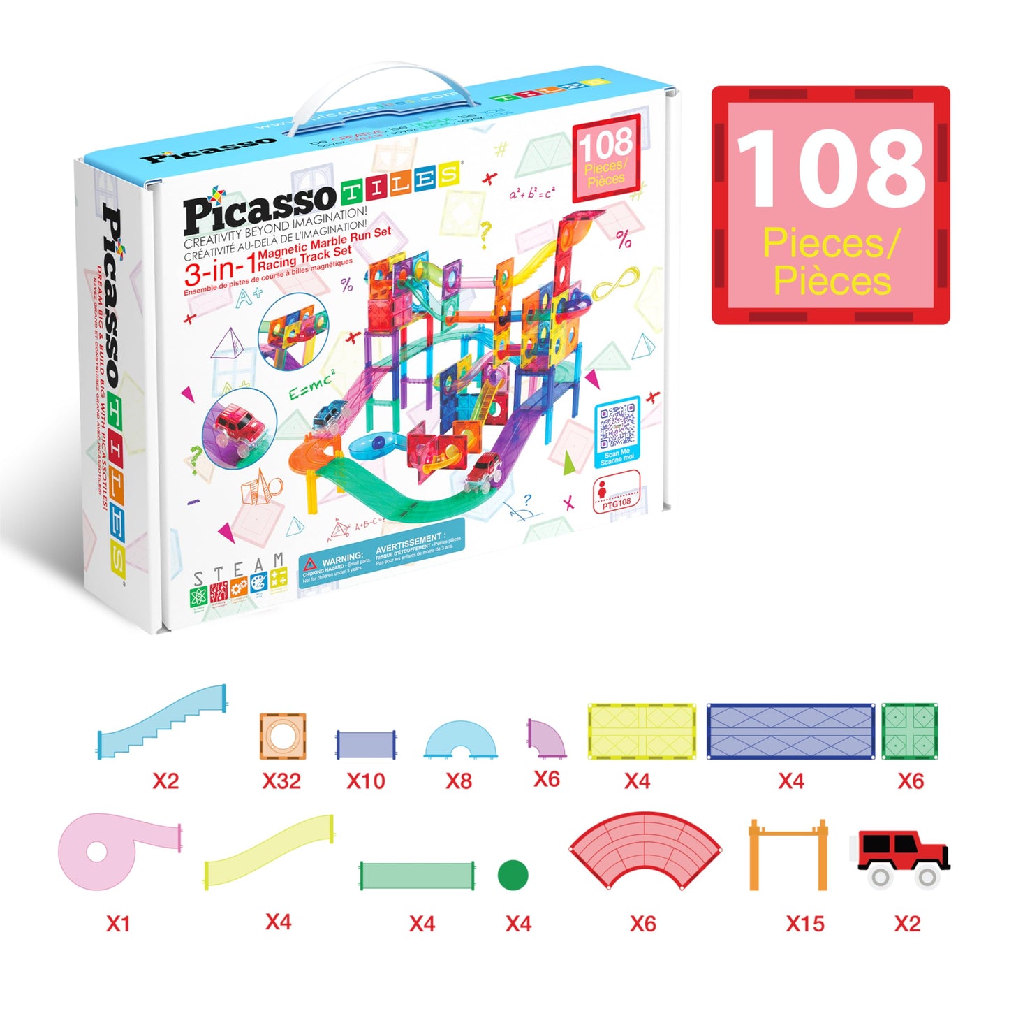 Magnetic Building Tiles for Creative STEM Play
