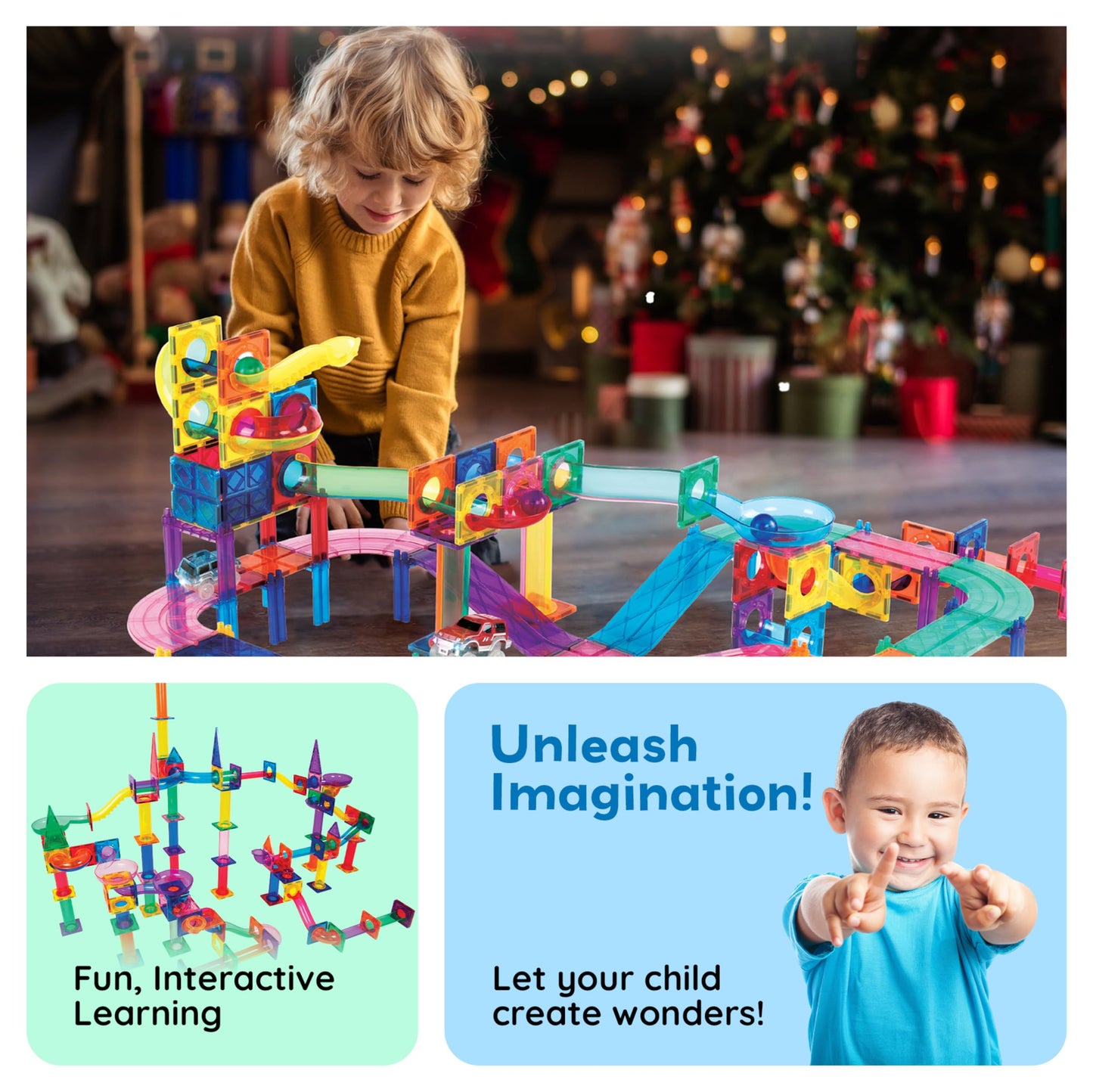 Magnetic Building Tiles for Creative STEM Play