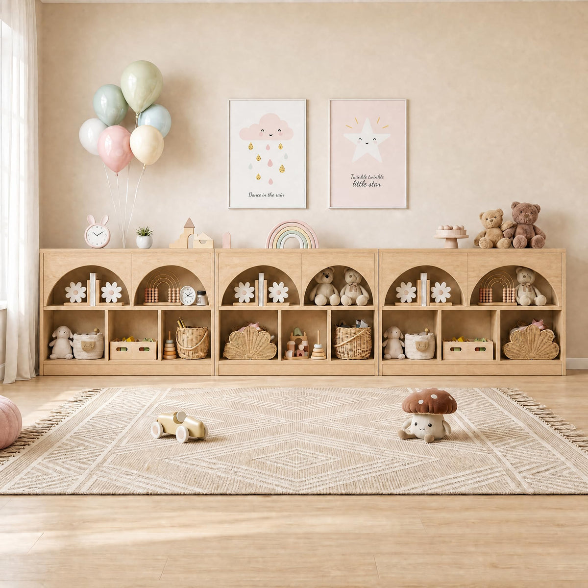 Kids Toy Storage Organizer With Bookshelf & Drawers